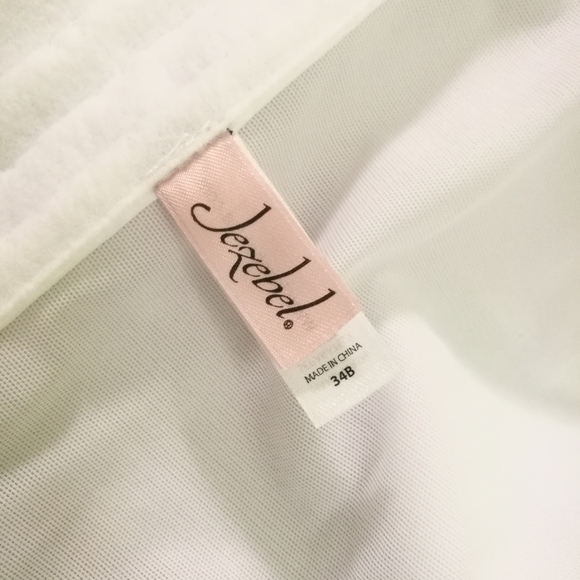 NWOT 34B White Lace Padded Wedding Bustier - Picture 7 of 12